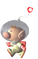 a cartoon character is wearing a helmet with a balloon attached to it