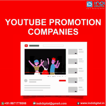 an advertisement for youtube promotion companies shows a video