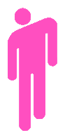 a pink billie eilish logo on a white background .