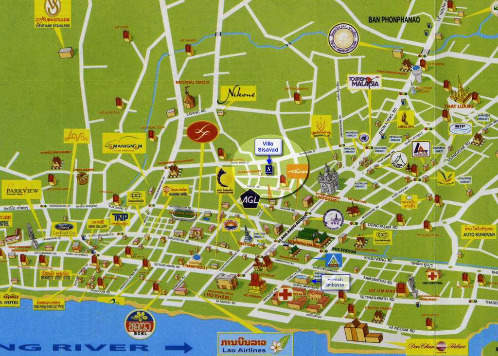 Laos-Map-Vientiane - TeakDoor.com - The Thailand Forum