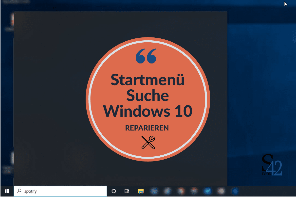 Win 10 Startmenü Suche schwarz (keine Ergebnisse)