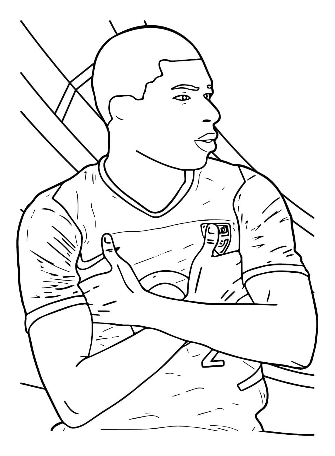 Free Printable Kylian Mbappe coloring page - Download, Print or Color ...