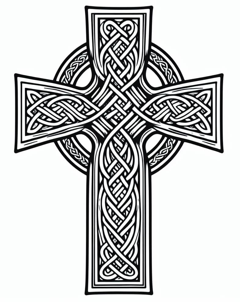 Celtic Cross to Print coloring page