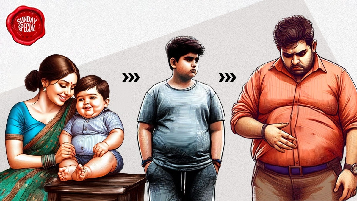 Until the 1980s, children in India were typically lean, but the 1990s saw a shift as chubbiness became a desirable trait.