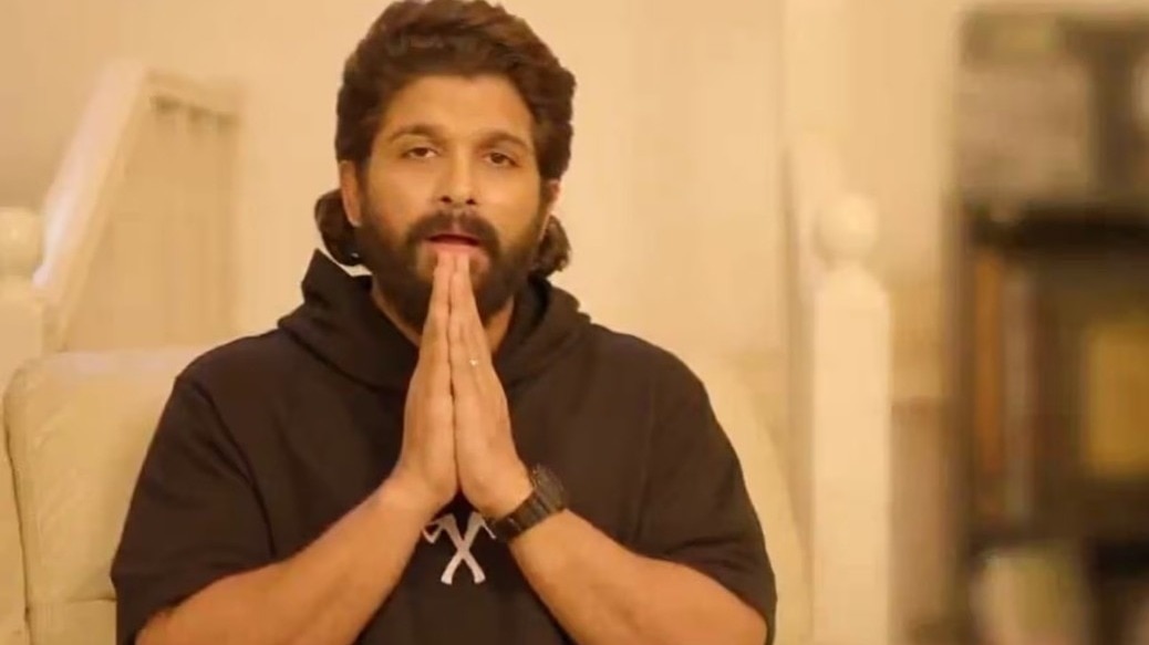 Allu Arjun folded hands