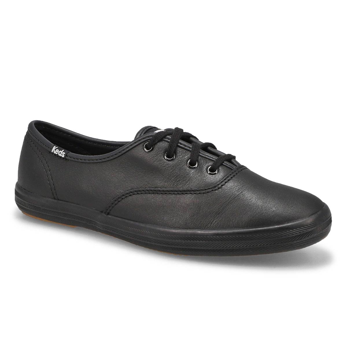 Keds Women's Champion Sneaker - Black Leather | SoftMoc USA