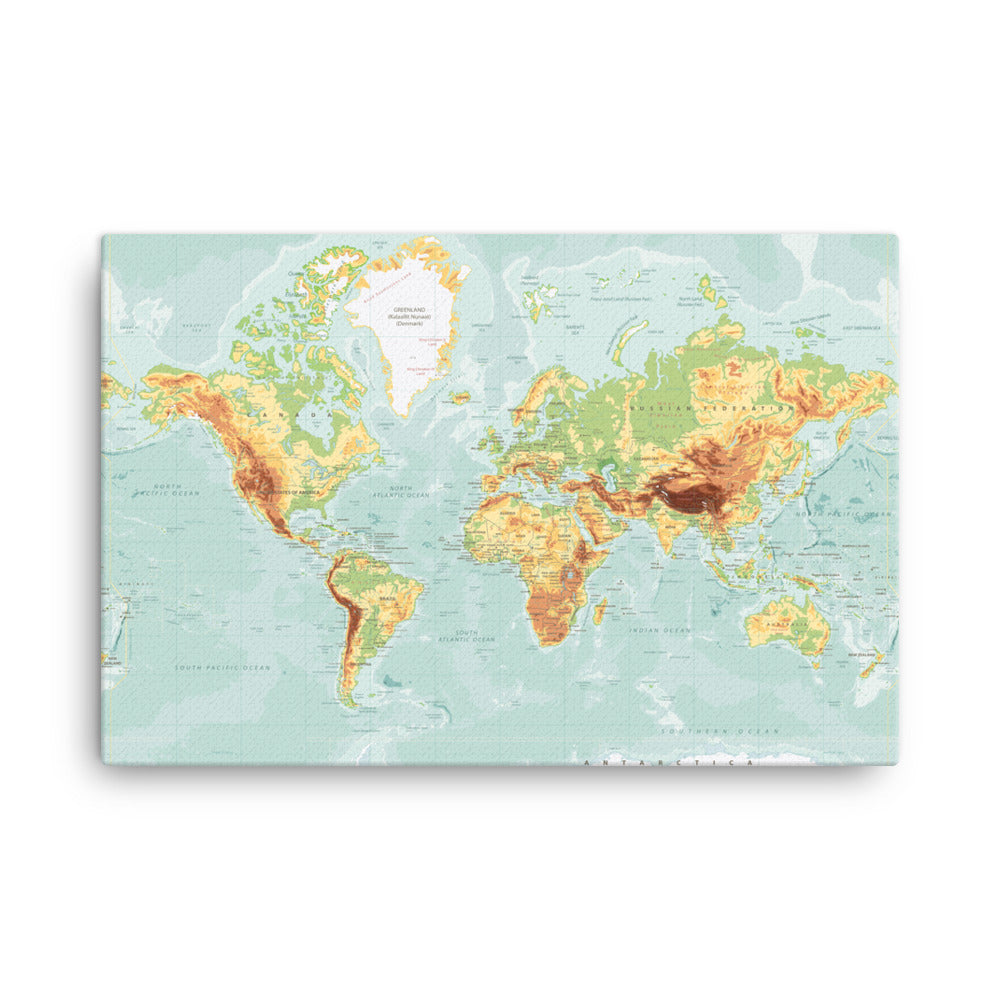 Large World Map Canvas - Liberty Maniacs