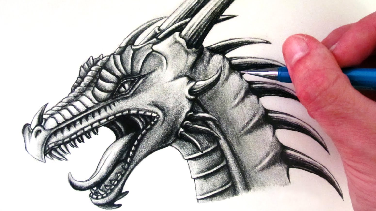 Realistic Dragon Drawing at GetDrawings | Free download