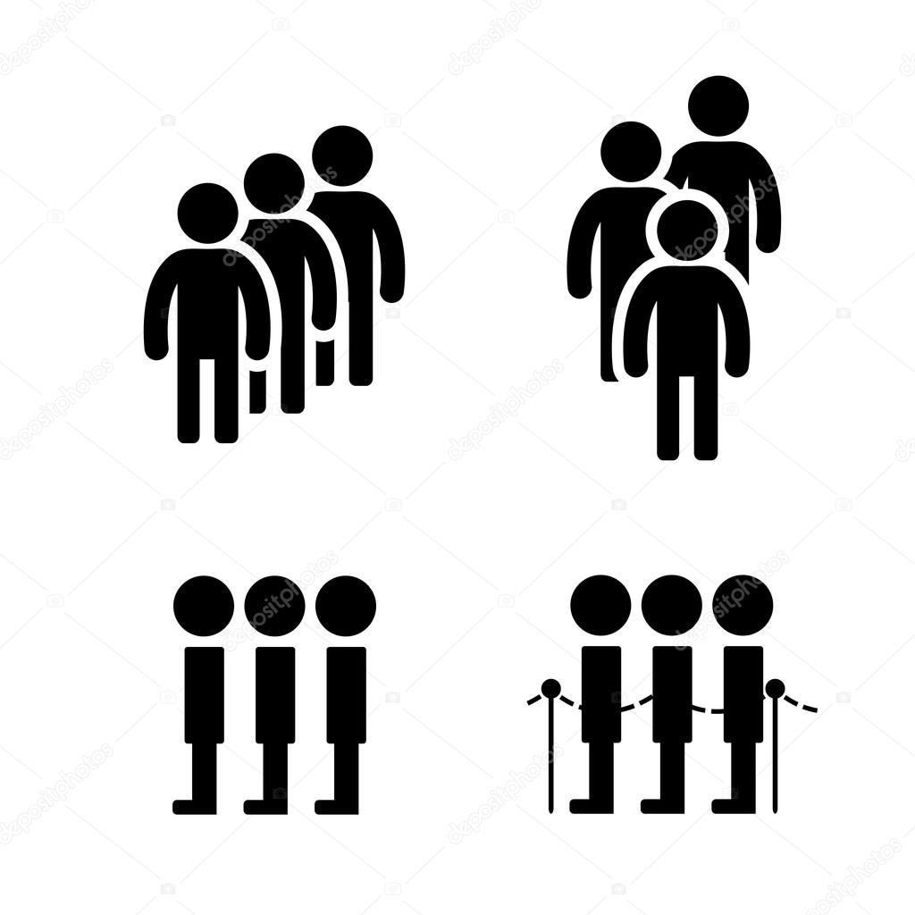 Queue symbol in flat style Stock Vector by ©jiaking1 82270702