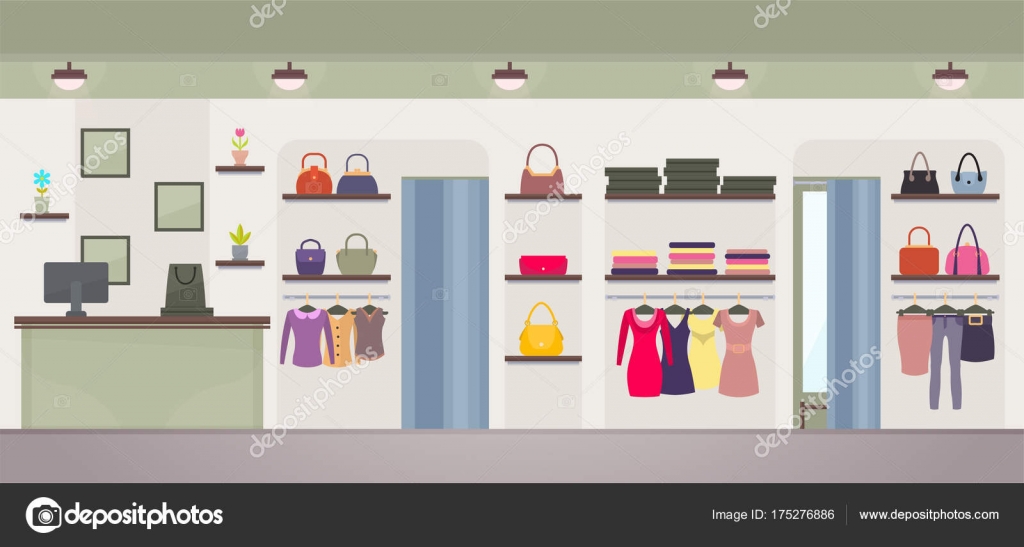 Women s Clothing Store Vector Illustration Stock Vector by ©robuart ...