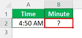 Minutes excel Definition 1