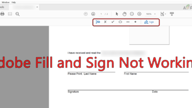Adobe Fill and Sign Not Working