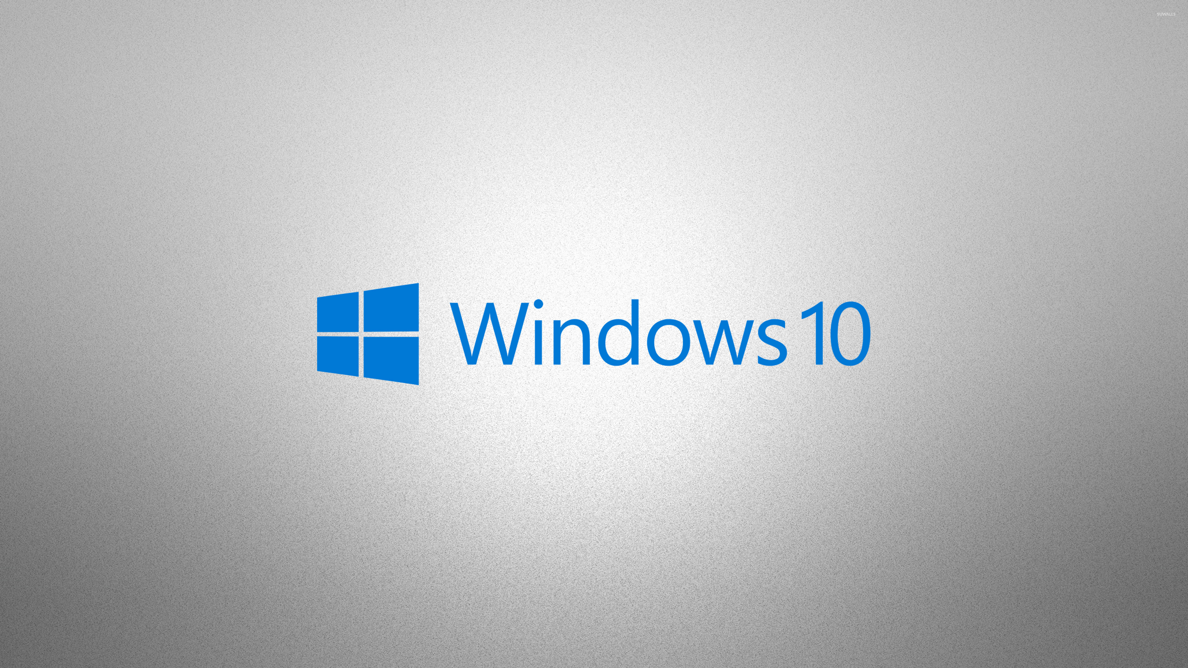 Windows 10 blue text logo on grainy gray wallpaper - Computer ...