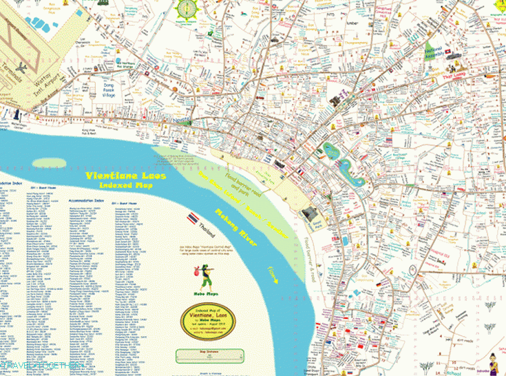 Highly detailed map of Vientiane - World Travel is a tourist portal ...