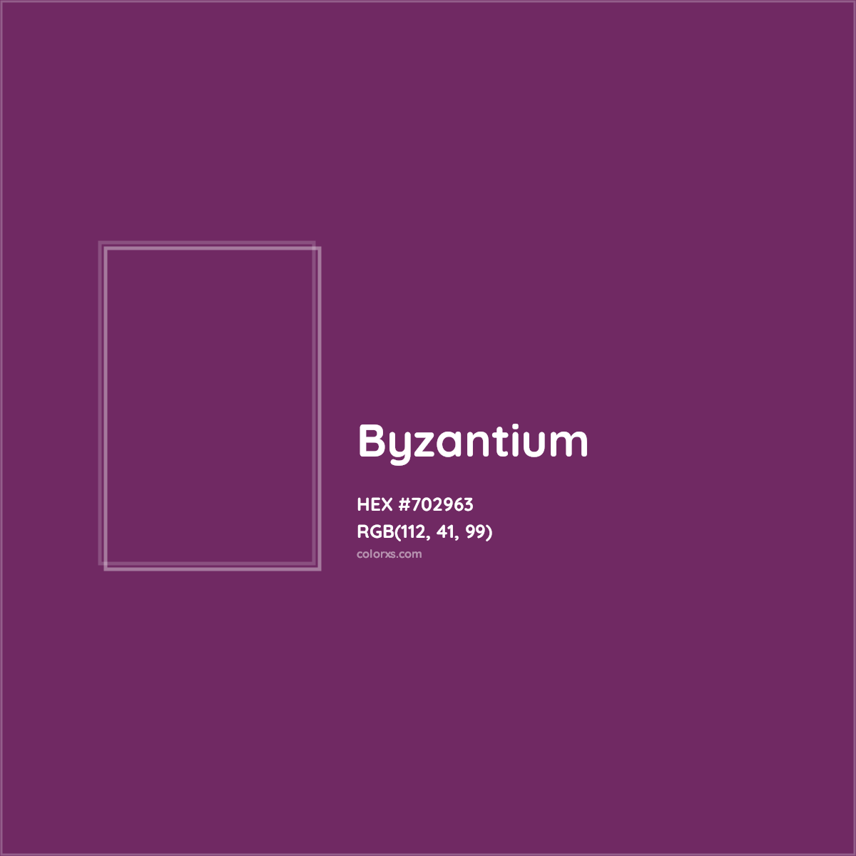 HEX #702963 Byzantium Color - Color Code