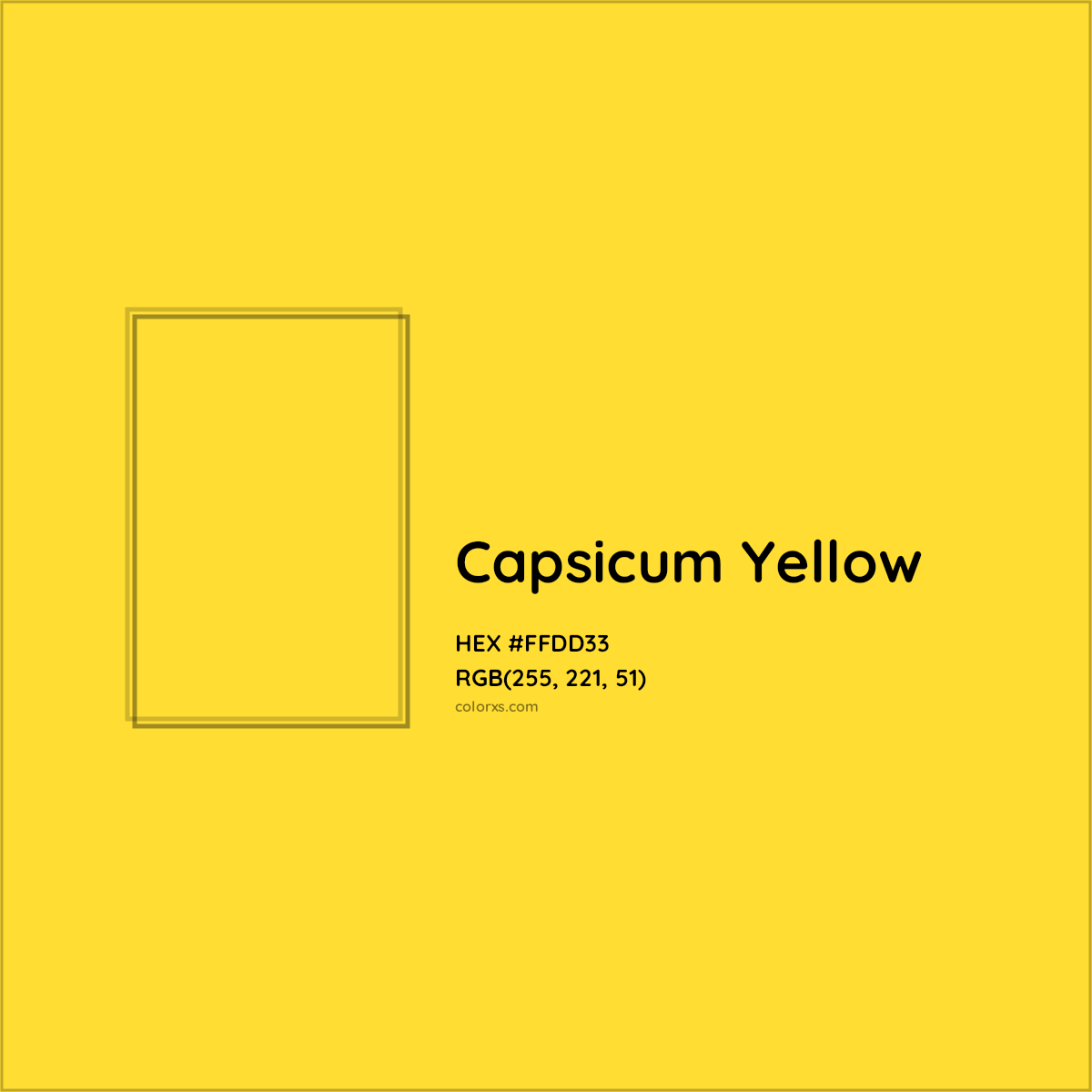 HEX #FFDD33 Capsicum Yellow Other - Color Code