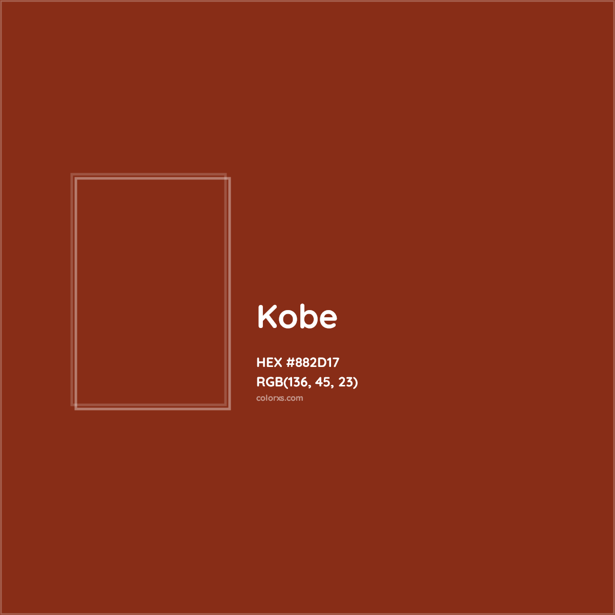 HEX #882D17 Kobe Color - Color Code