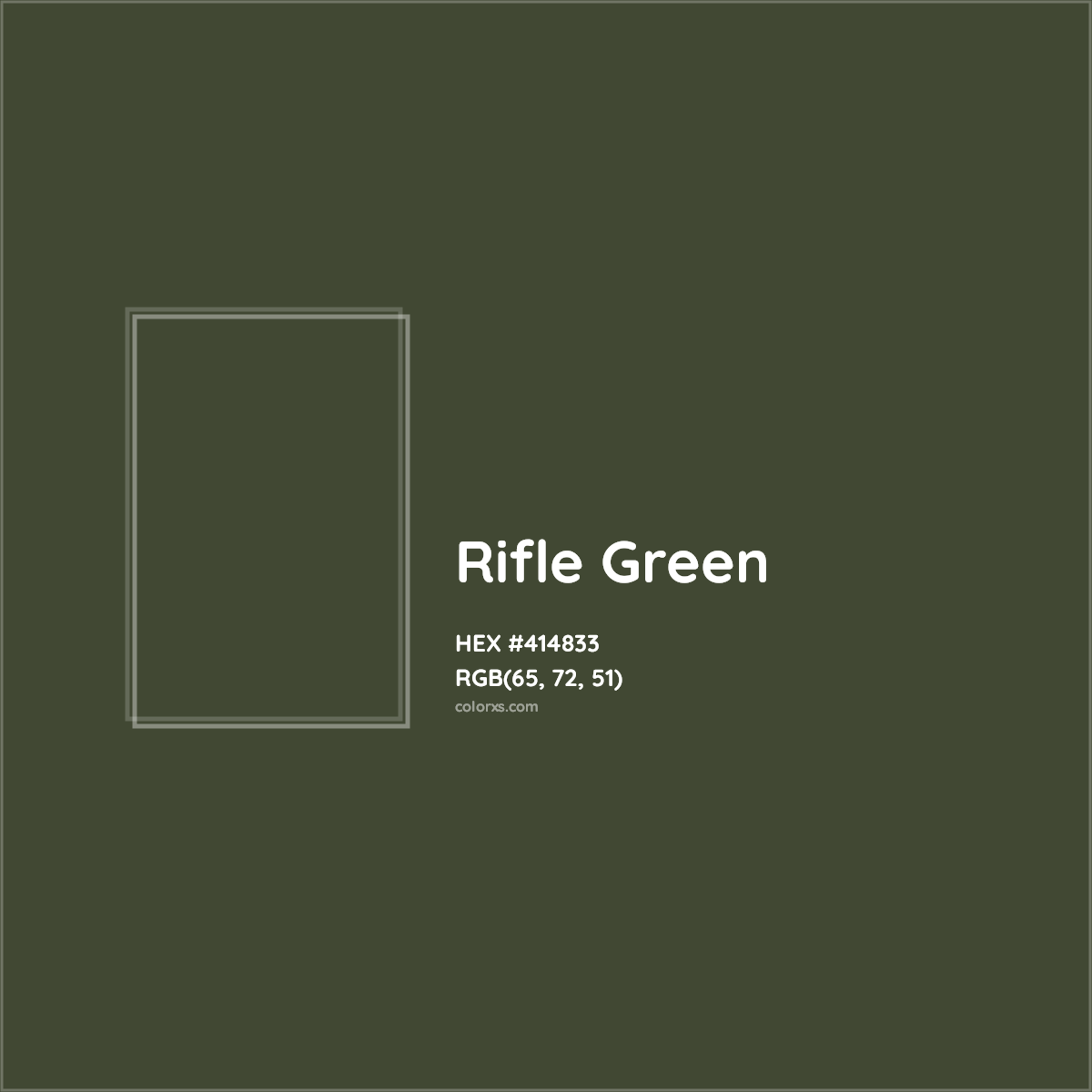 HEX #414833 Rifle Green Color - Color Code