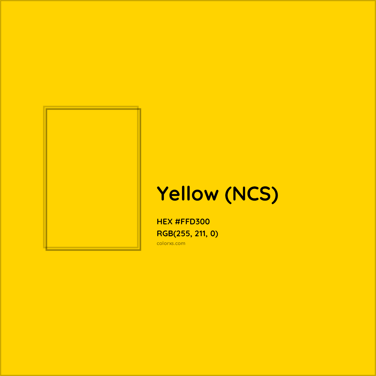 HEX #FFD300 Yellow (NCS) Color - Color Code