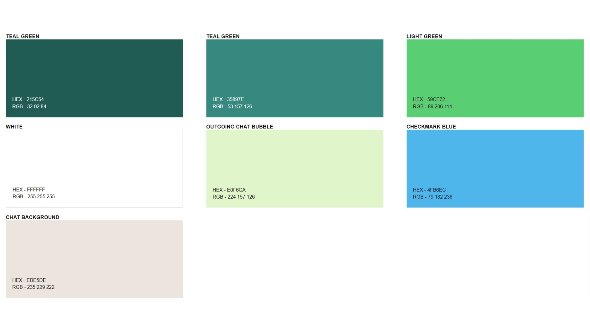 WhatsApp Color Palette