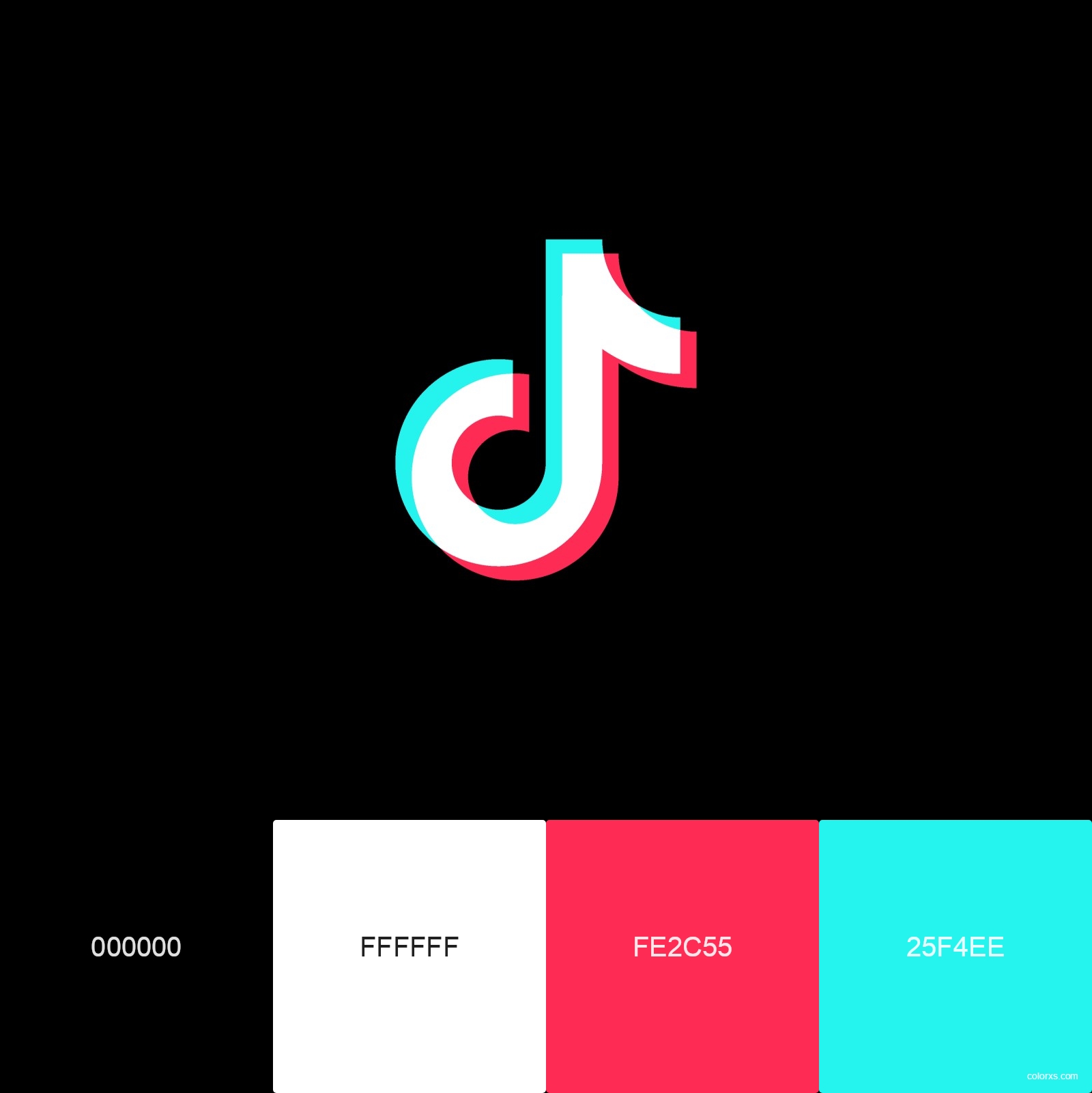 TikTok Logo Color Palette