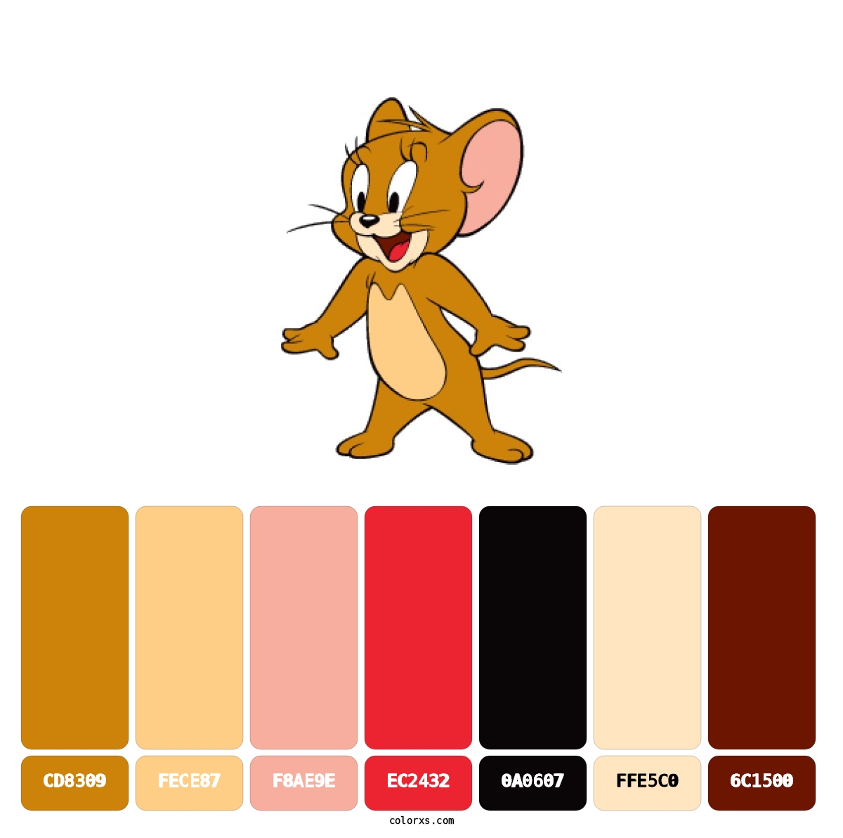 Jerry Mouse From Tom And Jerry Cartoon Colors