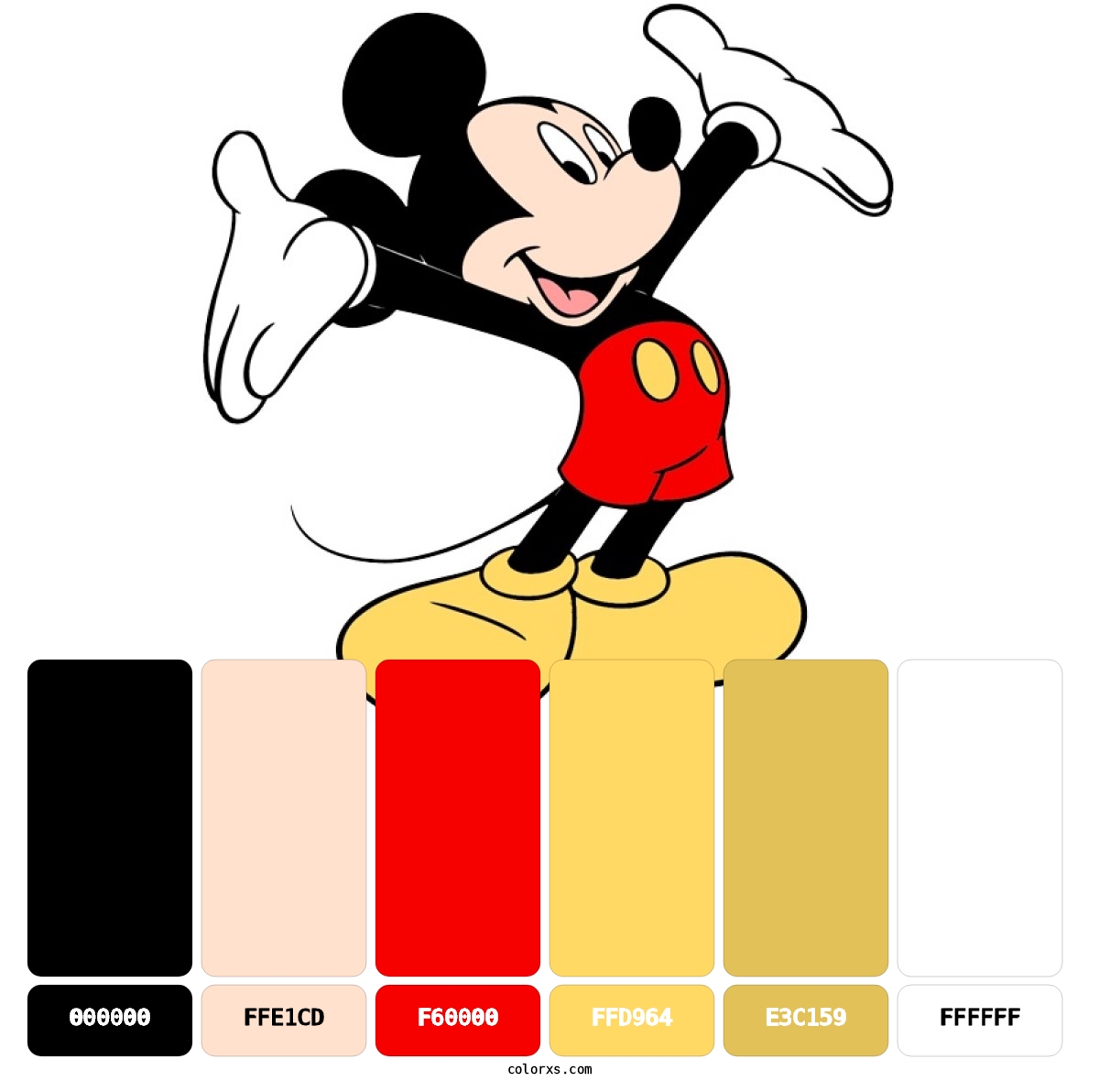 Mickey Mouse colors