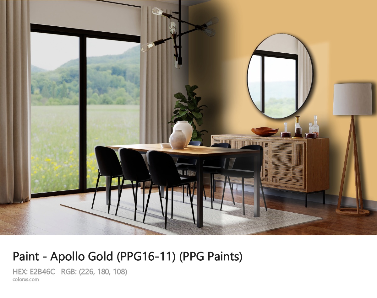 PPG Paints Apollo Gold (PPG16-11) Paint dining room design