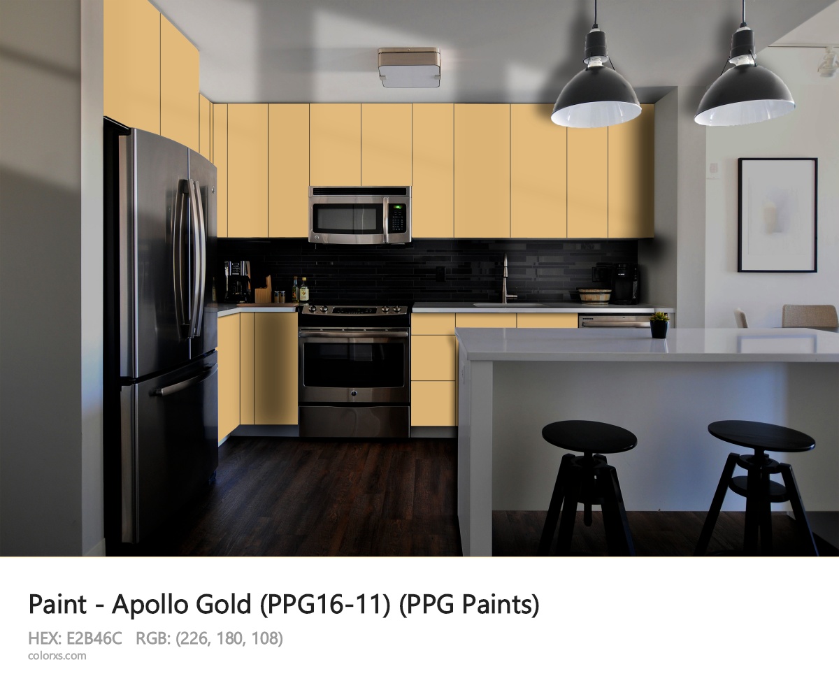 PPG Paints Apollo Gold (PPG16-11) Paint modular kitchen design