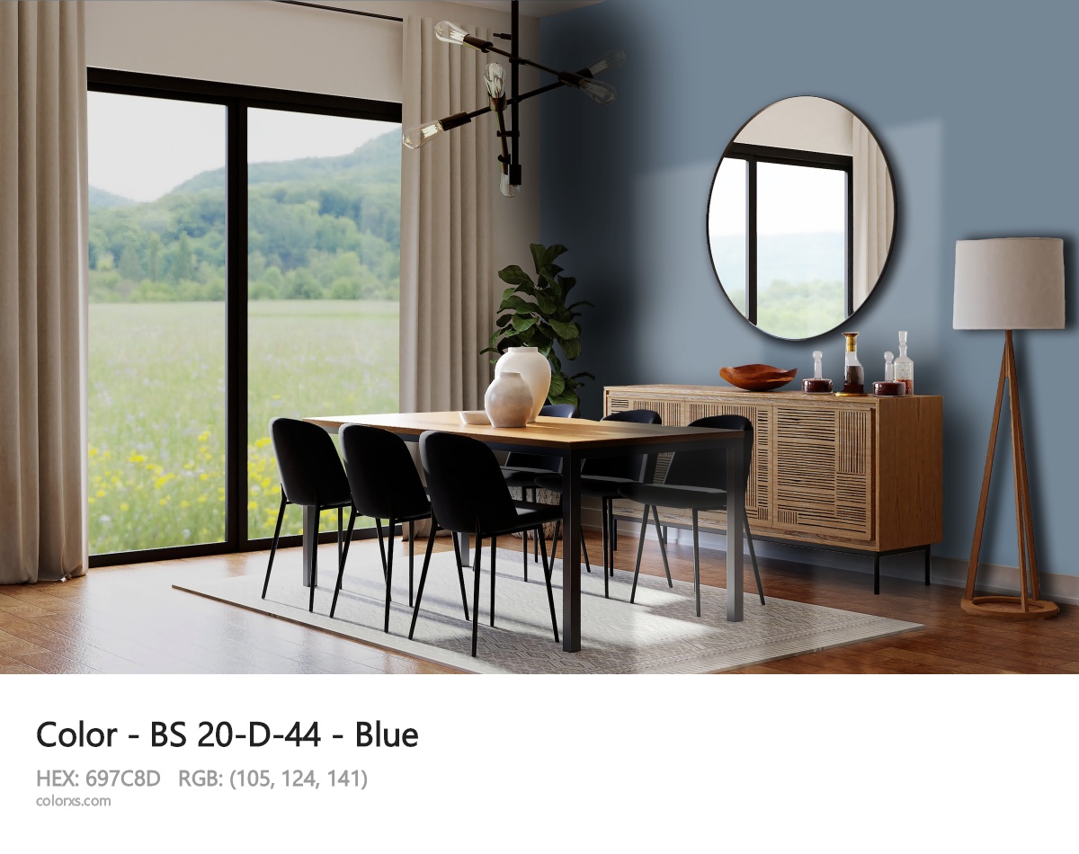 BS 20-D-44 - Blue CMS dining room design