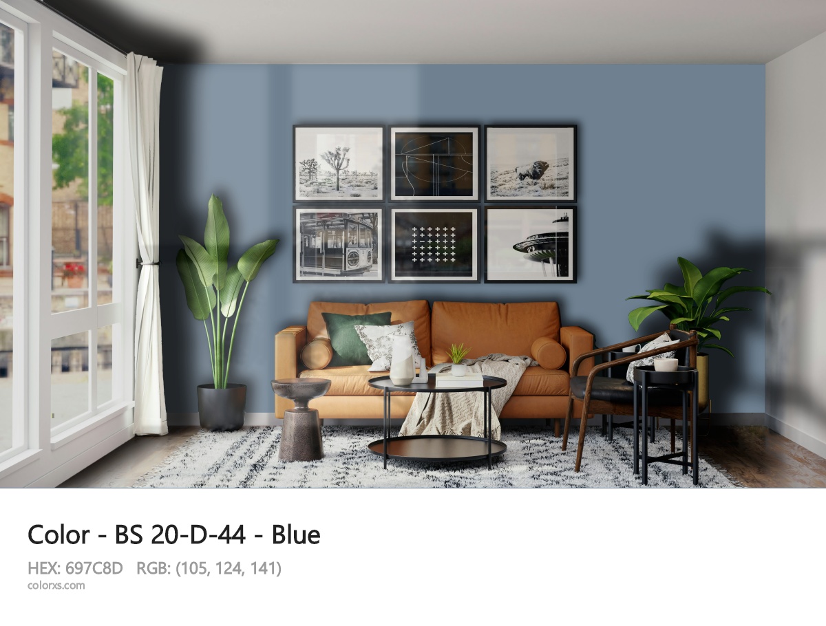 BS 20-D-44 - Blue CMS modern minimalist living room interior