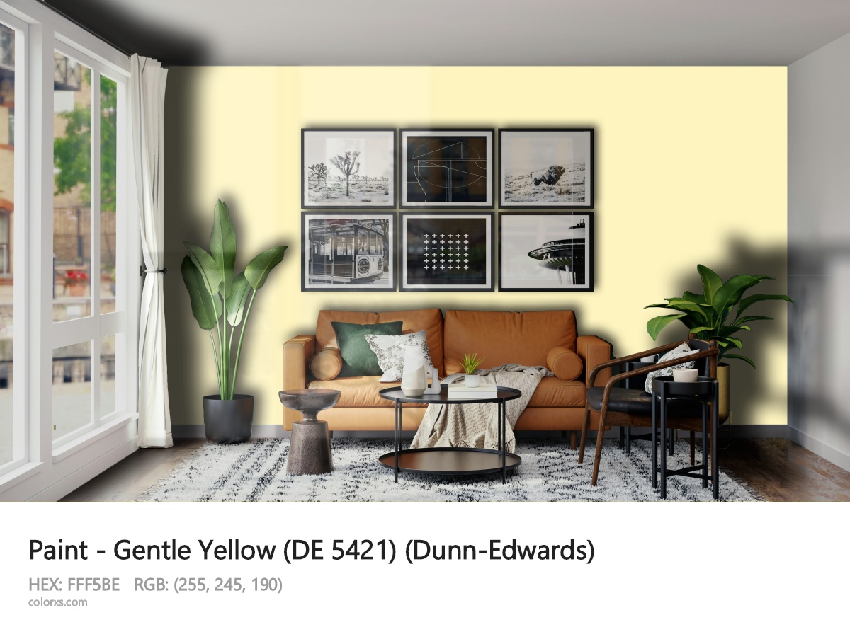 About Gentle Yellow (DE 5421) color - its meaning and example