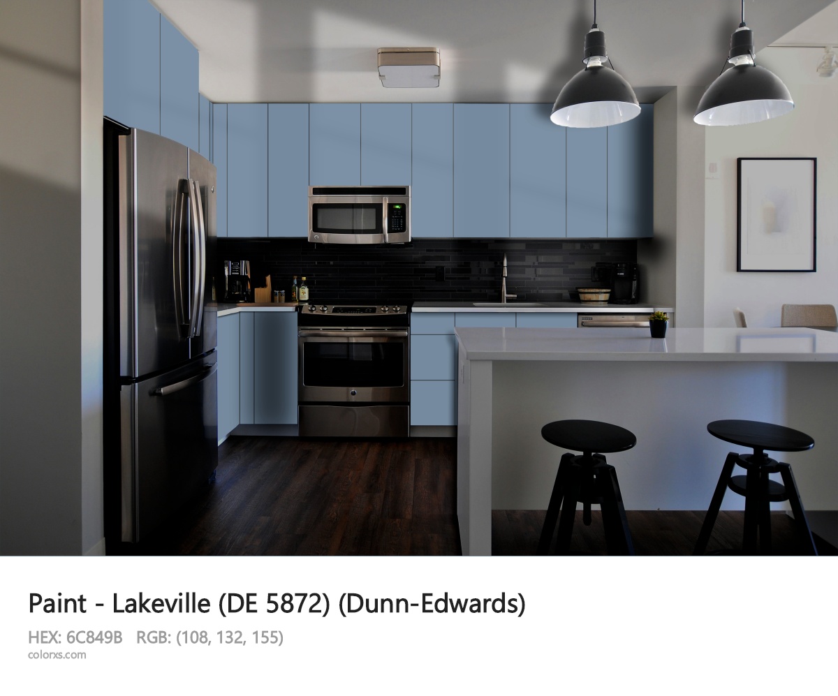 Dunn-Edwards Lakeville (DE 5872) Paint modular kitchen design