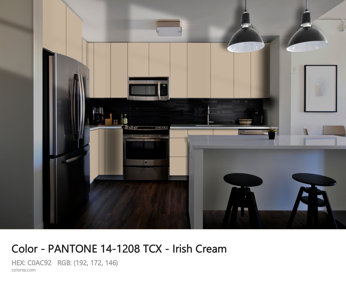 PANTONE 14-1208 TCX - Irish Cream CMS modular kitchen design