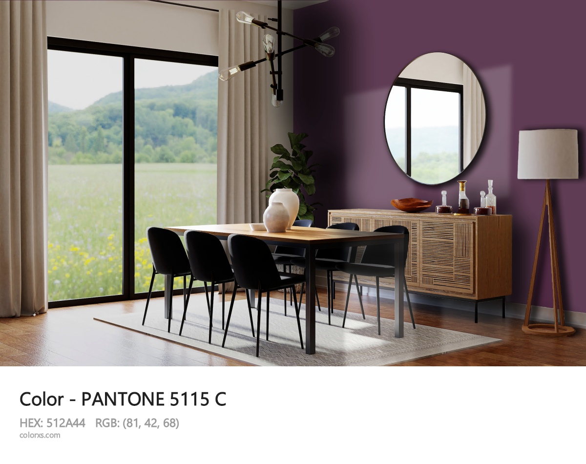 PANTONE 5115 C CMS dining room design