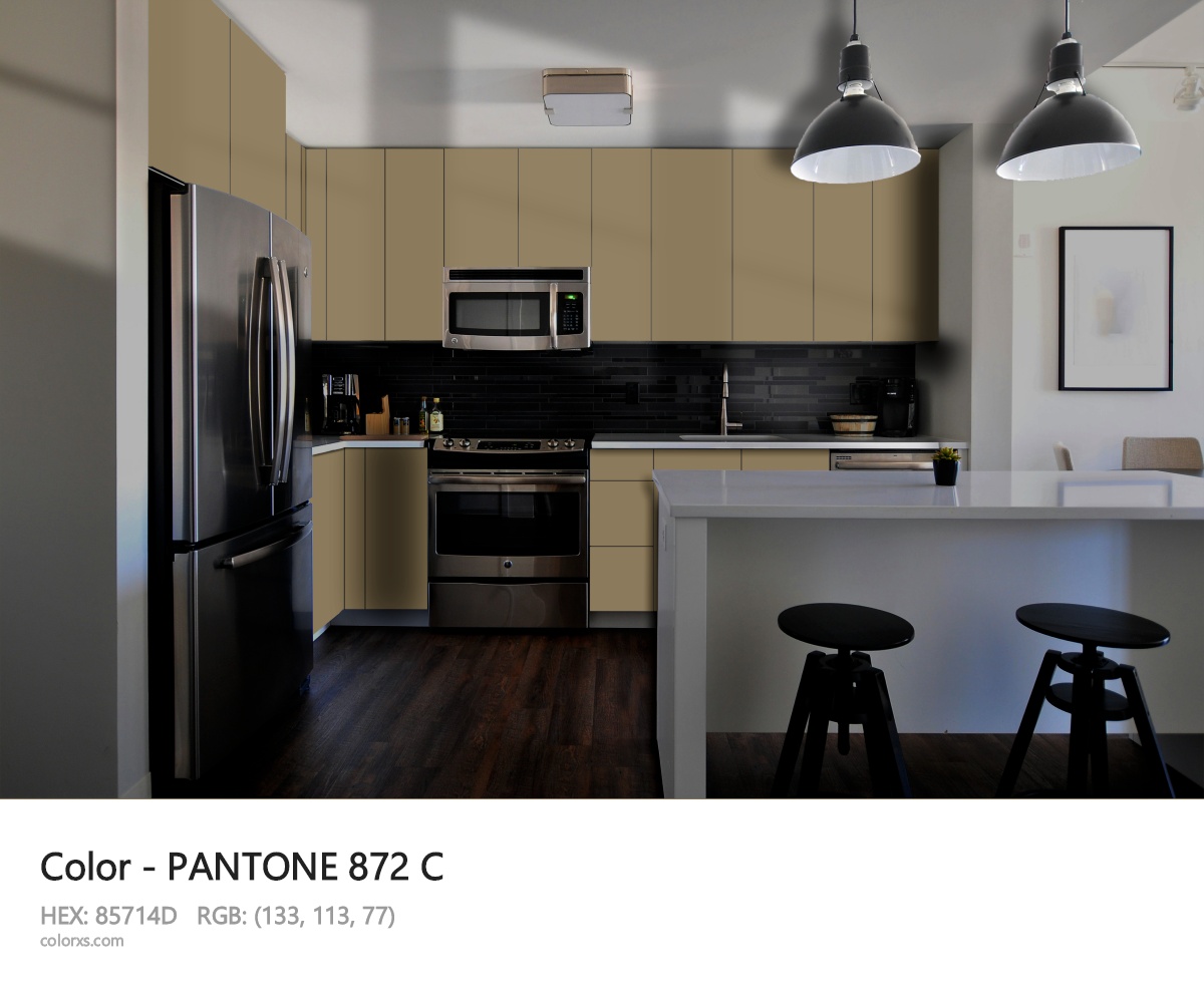 PANTONE 872 C CMS modular kitchen design