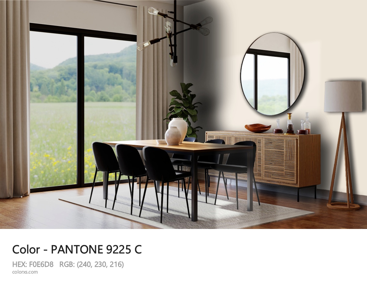 PANTONE 9225 C CMS dining room design