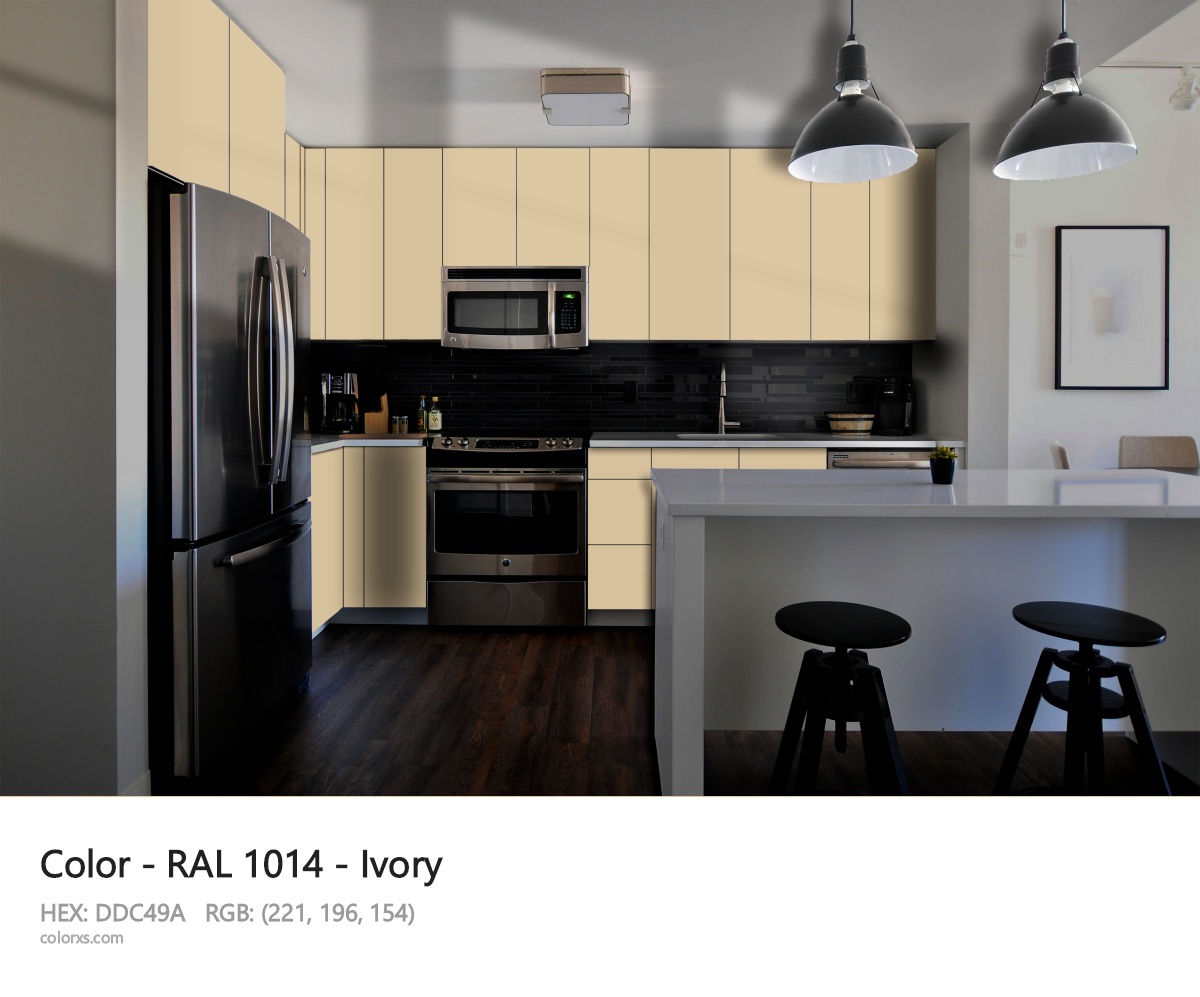 RAL 1014 - Ivory CMS modular kitchen design