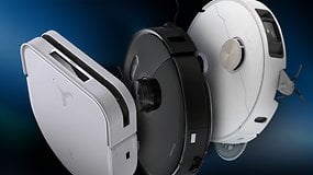 Ecovacs Deebot X5 Omni, Roborock S8 MaxV Ultra und Dreame X40 Ultra sind zu sehen.