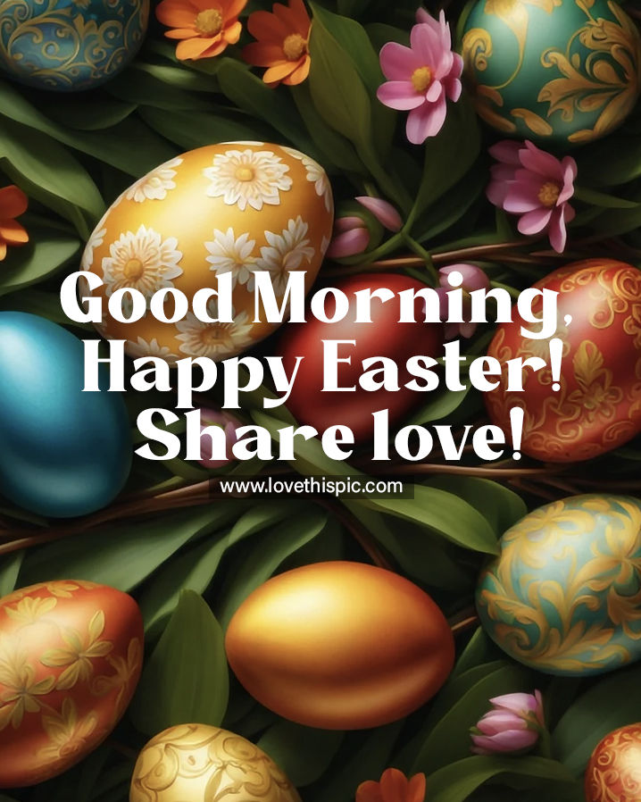 Share Love: Good Morning, Happy Easter