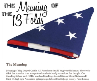 Do You Know The Reason Behind The Flag Folding? The United States Flag Is Folded 13 Times Because….