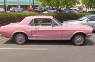 Vintage pink car