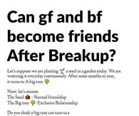 Can gf and bf become friends after breakup