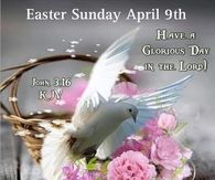 Easter Sunday, April 9th