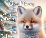 Red Fox Good Morning Saturday Wish