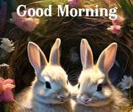 Happy Easter Weekend Morning Quote With Bunnies