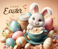 Happy Easter Coffee Bunny