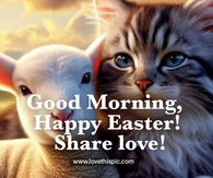 Good Morning, Happy Easter! Share love!