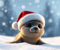 Adorable Christmas Seal