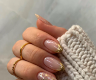 Gold Glitter Tips